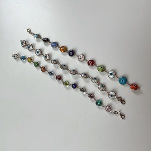 Mal de Ojo - Evil Eye bracelets set - Sterling Silver
